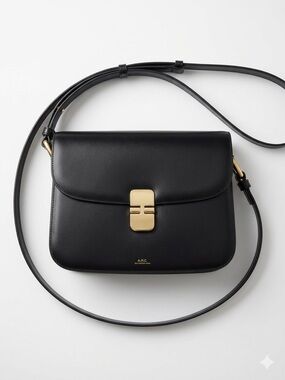 A.P.C. Black Leather Grace Bag — Medium, Like New